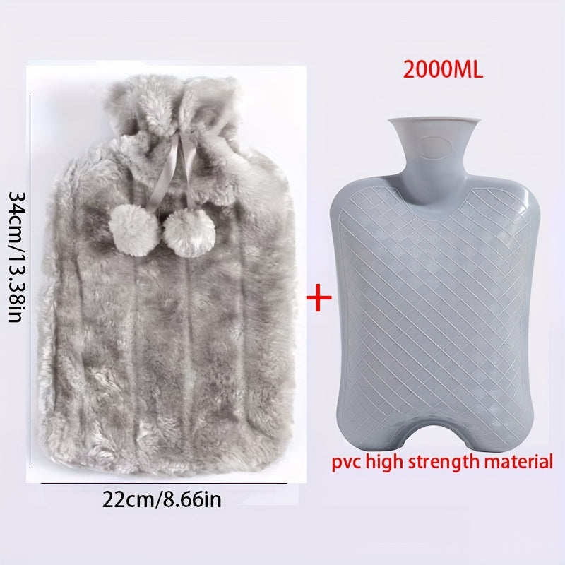 Hot Water Bag With Plush Cover PVC Hand Warmer Christmas Gift