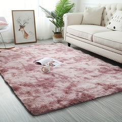 Tie Dye Plush Fabric Floor Mat Area Rug Carpet - Home Decor