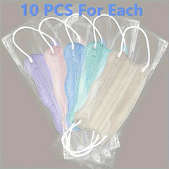 50pcs Butterfly Disposable Face Masks 3-Layer Protection Individual Packaging