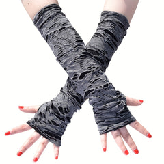 Long Halloween Gloves Dark Punk Style Halloween Cosplay Accessories