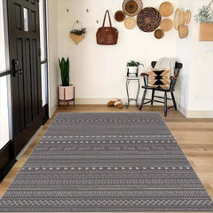 Geometric Texture Pattern Rug for Living Room and Bedroom Indoor Outdoor