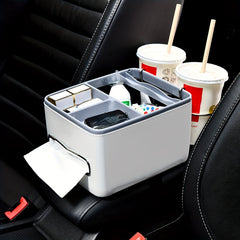 Car Central Storage Box Car Trash Can Car Tissue Box Cup Holder Bin