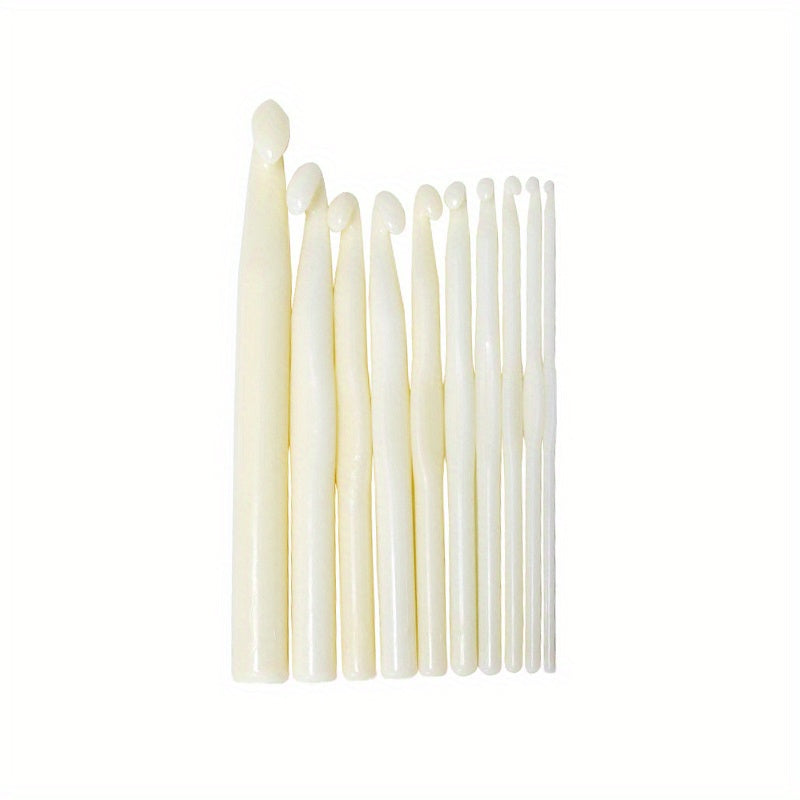 10pcs Acrylic Crochet Lace Needles DIY Knitting Tools For Arthritic Hands
