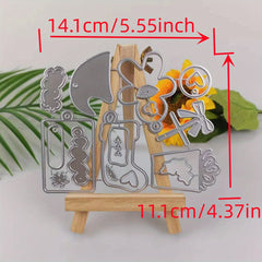 Christmas Gingerbread Man Metal Dies And Stamps For Scrapbooking