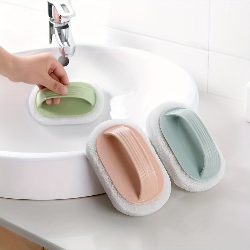1pc T Cleaning Brush Bathroom Tile Kitchen Decontamination Pot Washing Sponge