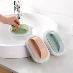 1pc T Cleaning Brush Bathroom Tile Kitchen Decontamination Pot Washing Sponge