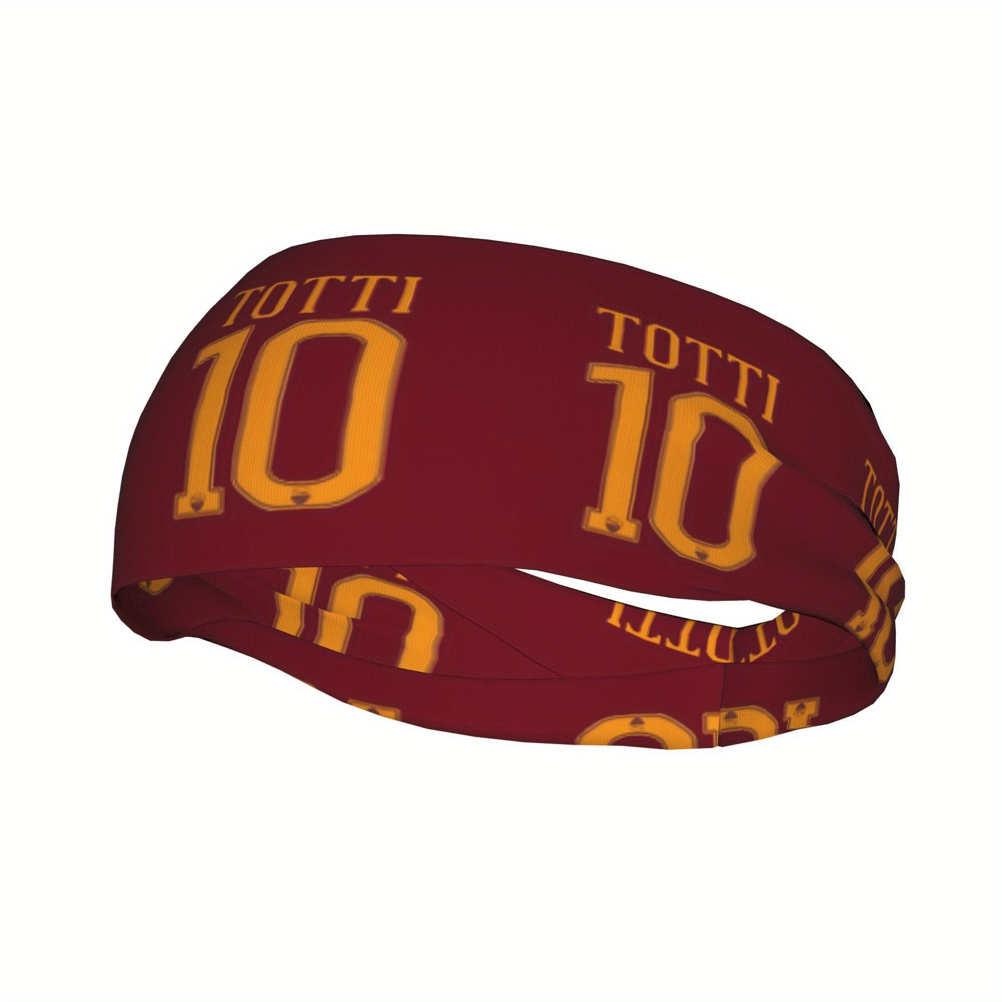 Messi Football Headband Maroon/Golden Accents Breathable Yoga & Running Headband