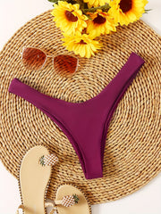 Sexy Cheeky Swimming Briefs V Shape Bikini Bottoms Women's Swimwear
