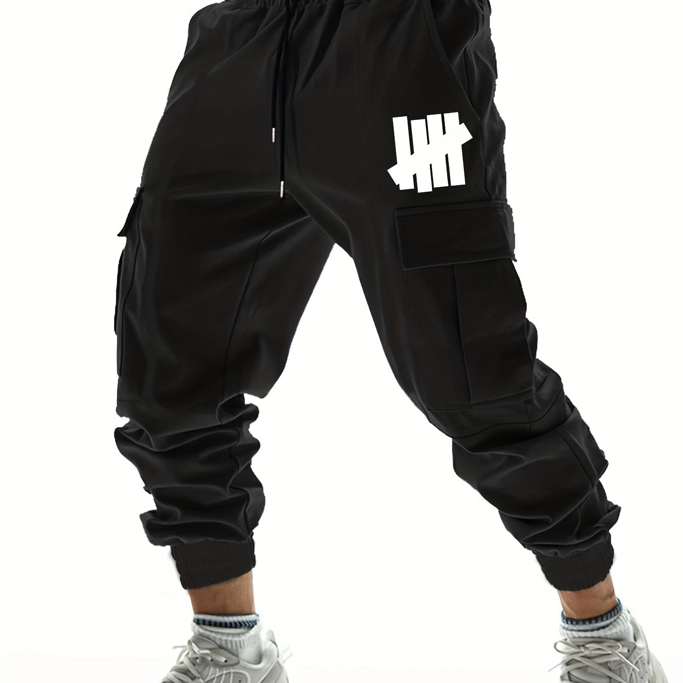 Barrier Pattern Cargo Pants Men's Joggers Spring Summer