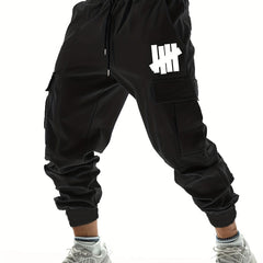 Barrier Pattern Cargo Pants Men's Joggers Spring Summer