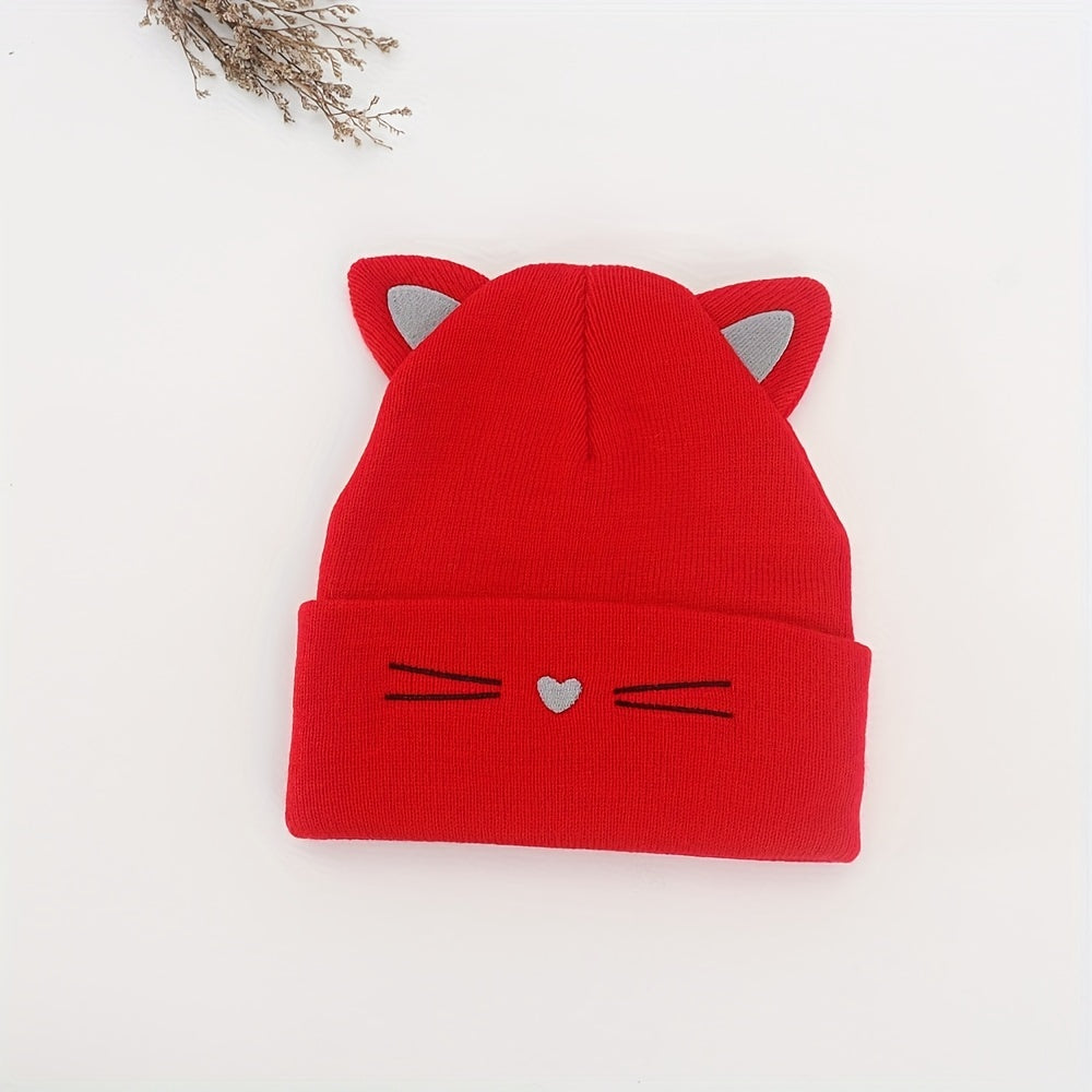 Kid's Cartoon Pattern Ear Protection Beanie Hat