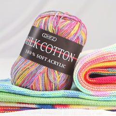 2pcs Milk Cotton Yarn 100 Acrylic Soft Warm Yarn for Crochet Knitting