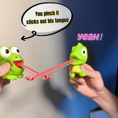 FFYUANFS Squeeze & Squeeze Tongue Toys Frog & Dinosaur Shapes with Red Tongues