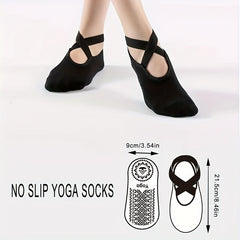 Non Slip Yoga Socks Cross Strap Dance Fitness Socks For Women
