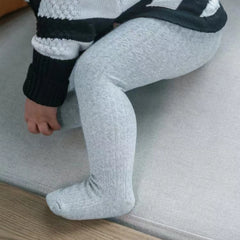 Baby Girls Thick Knit Leggings Socks Solid Cotton Pantyhose
