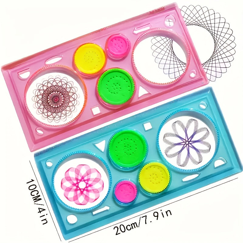 Geometric Drawing Tool for Art & School Learning Mixed Colors Ruler