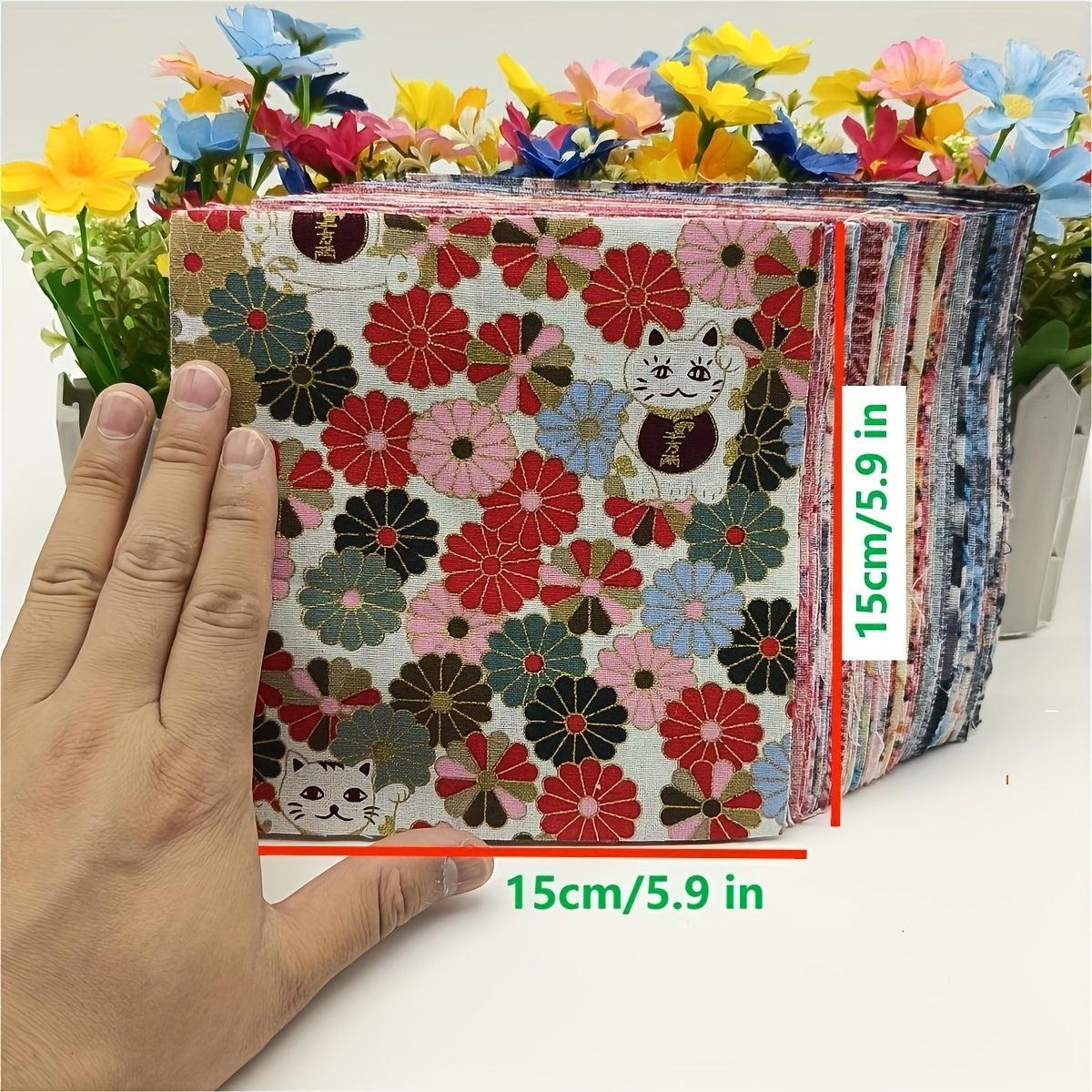 50pcs Japanese Style Cotton Fabric PreCut - DIY Sewing Supplies for Patchwork
