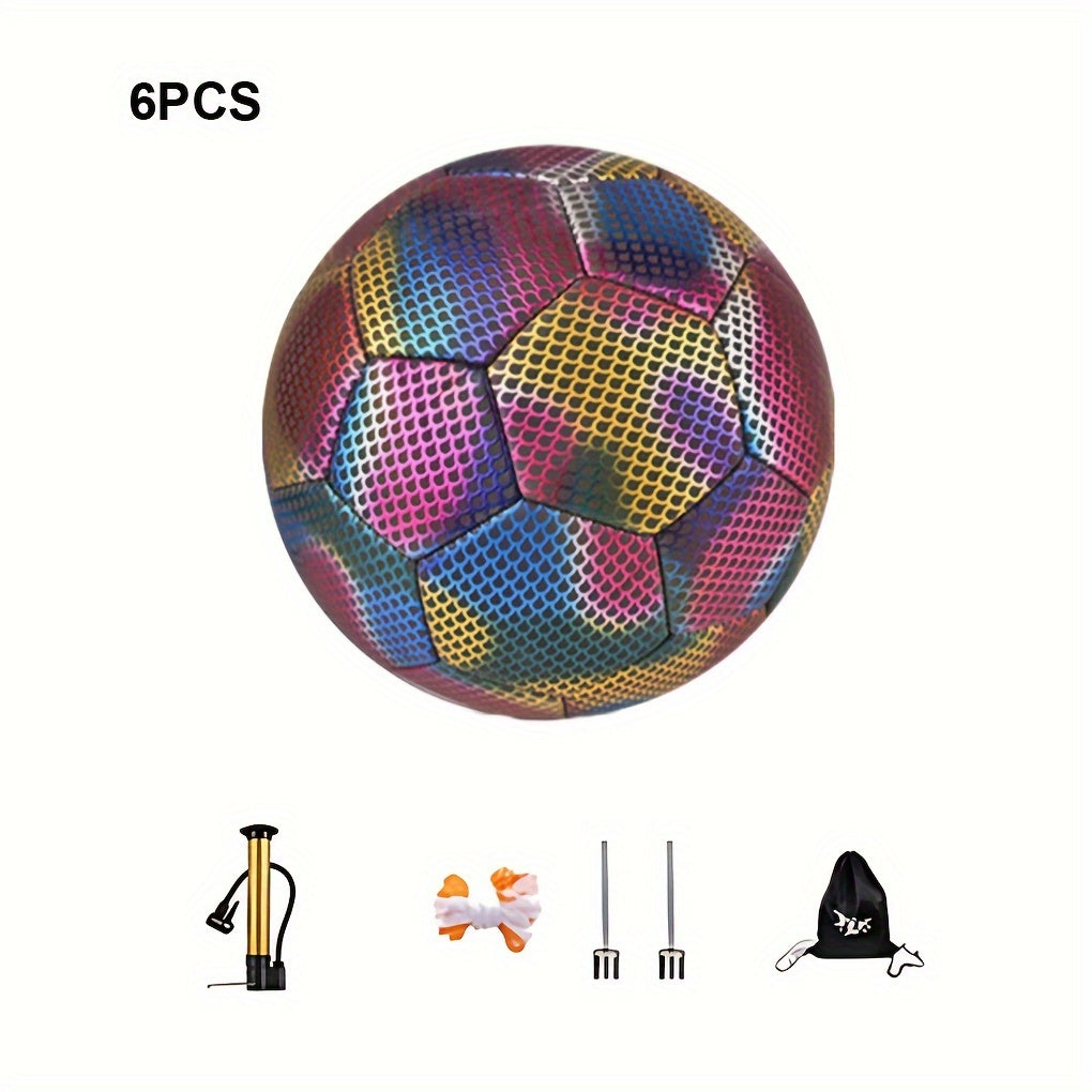 6pcs No 5 Soccer Ball School Training Hexagonal Water Drop Design