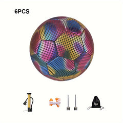 6pcs No 5 Soccer Ball School Training Hexagonal Water Drop Design