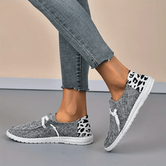 Women's Sunflower Print Canvas Shoes Slip On Flat Loafers Casual Sneakers