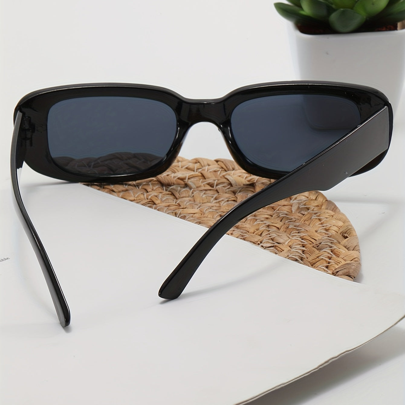 Y2K Square Sunglasses For Women Men Punk Anti Glare Glasses Beach UV400