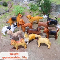 12pcs Mini Puppy Golden Shiba Inu Toy Doll Eco friendly Plastic Ornament