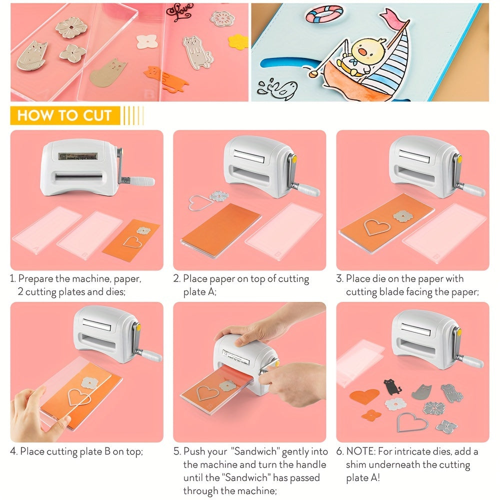 Portable Manual Die Cutting Embossing Machine DIY Scrapbooking Die Cut Machine