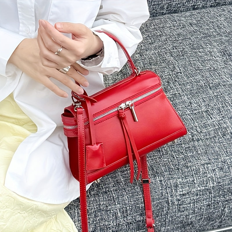 Leather Women's Bag Cowhide Shopping Bag Handbag Real Leather Tote Bag