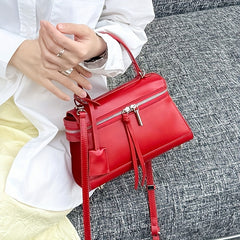 Leather Women's Bag Cowhide Shopping Bag Handbag Real Leather Tote Bag