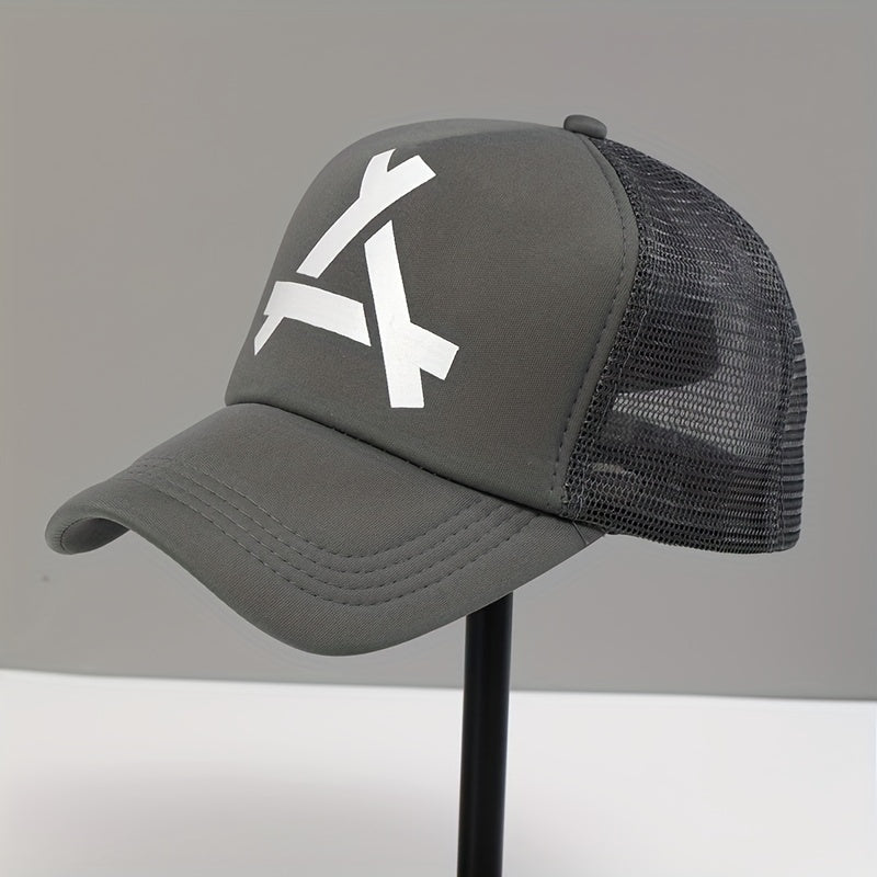 Geometric A Printed Trucker Hat Lightweight Mesh Baseball Cap Unisex