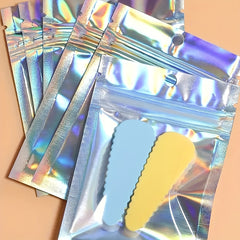 100pcs Holographic Rainbow Self-sealing Bags