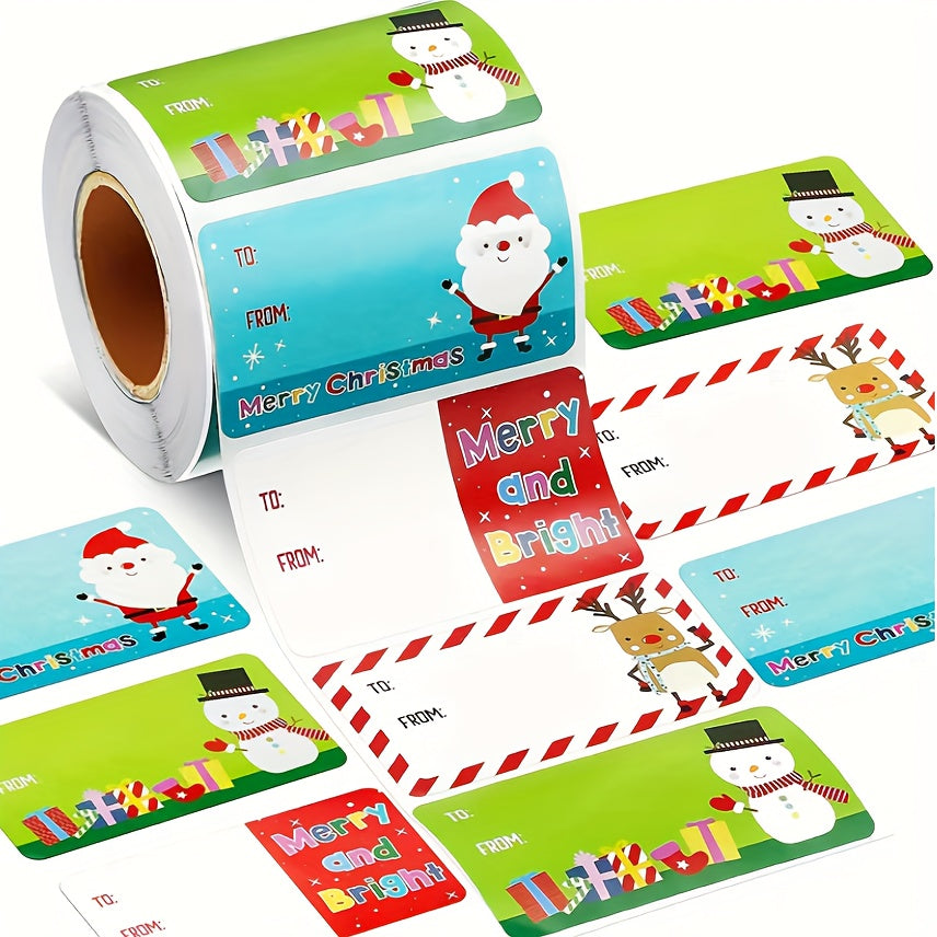 500 Pcs Christmas Decorative Stickers Labels