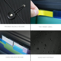 Colorful Expanding File Folder 7 Pockets Accordian File Holder
