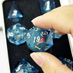 7pcs Resin Liquid Core Dice Drinking Fun Outdoor Game Props