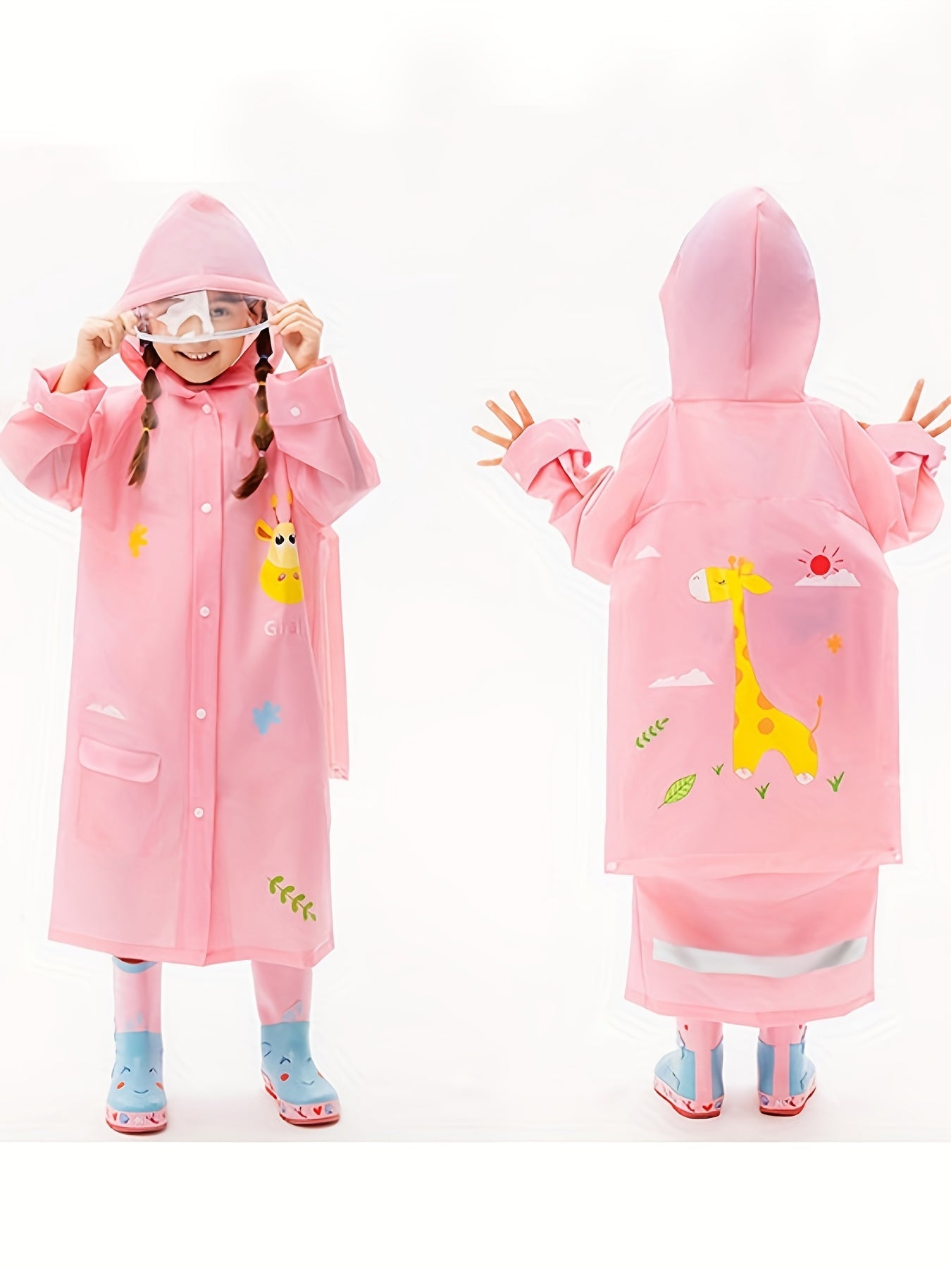 Waterproof Animal Poncho for Toddler Girls