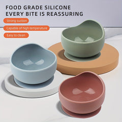 Baby Bowl And Spoon Set Silicone Tableware Children's Bowl With Suction Cup