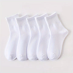 5 Pairs Kids Breathable Sports Socks for Spring Autumn