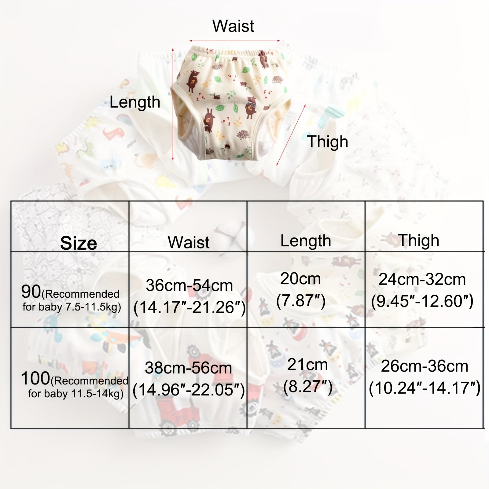 Baby Toddler Training Pants 7-14kg Waterproof Reusable Washable Underwear