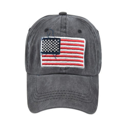 Embroidered American Flag Baseball Cap Soft Top Sun Visor Hat