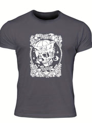 Men's Skull Sketch T Shirt for Outdoor Adventures