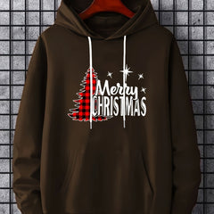 Christmas Print Hoodie Men Graphic Hooded Pullover Autumn Winter
