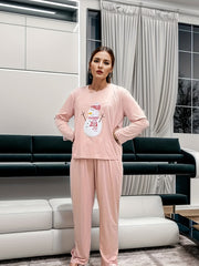 Snowman Print Christmas Loungewear Set