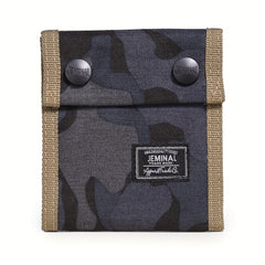 Boys Camo Trifold Short Wallet Canvas Money Clip Coin Holder