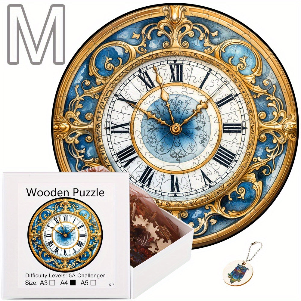 Wooden Round Time Puzzle Christmas Birthday Gift Game