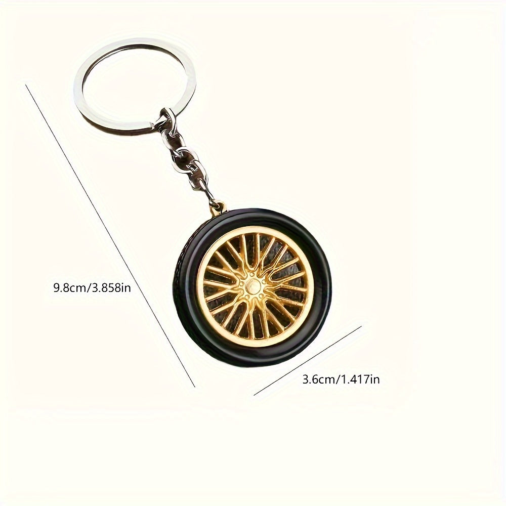 Car Tire Keychain Unique Backpack or Key Pendant