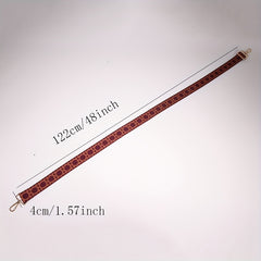 Vintage Geometric Pattern Shoulder Strap Adjustable Reusable Long Strap