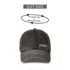 Mama Embroidery Baseball Cap Candy Washed Distressed Sun Hat Outdoor Sports Dad