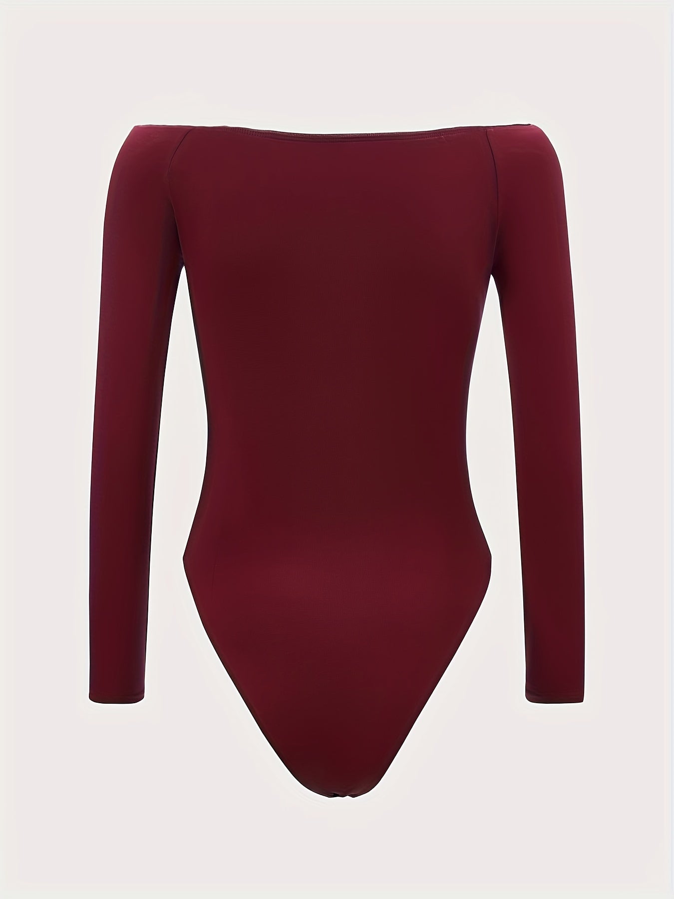 Off Shoulder Cut Out Bodysuit Long Sleeve Slim Fit Casual Bodysuit