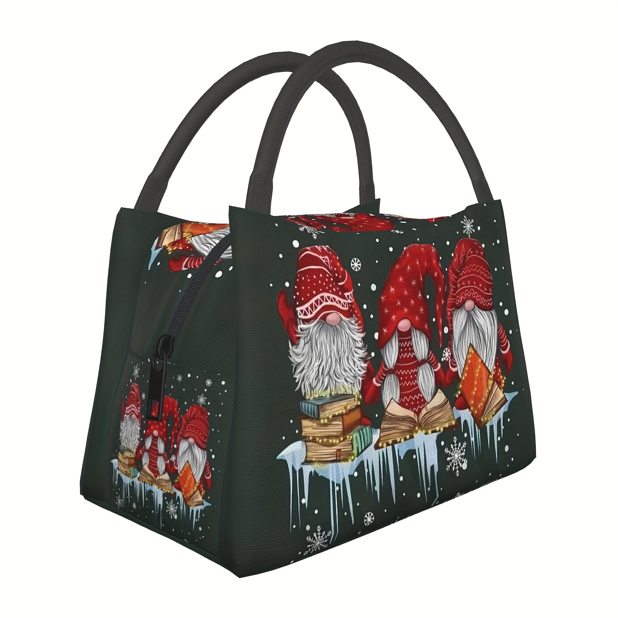 Winter Gnome Insulated Cooler Bag - Portable Thermal Lunch Tote