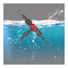 15pcs T-shaped Fishing Swivels 3-way Connector Ball Bearing Swivels